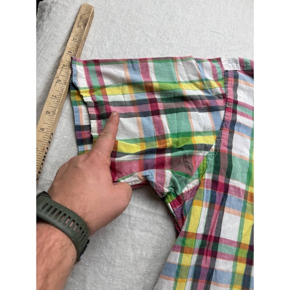 Ralph Lauren Polo Golf Plaid Tilden Short Sleeve Shirt Multicolor Mens Size XL - Picture 4 of 9